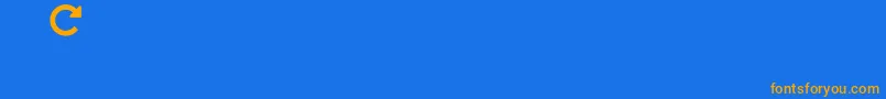 slick Font – Orange Fonts on Blue Background
