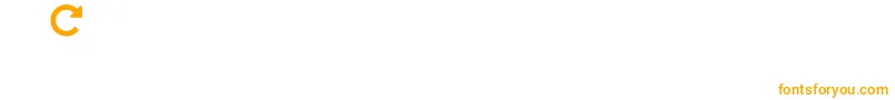 slick-Schriftart – Orangefarbene Schriften auf weißem Hintergrund