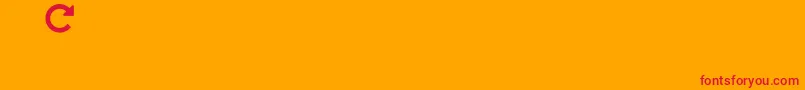 slick Font – Red Fonts on Orange Background