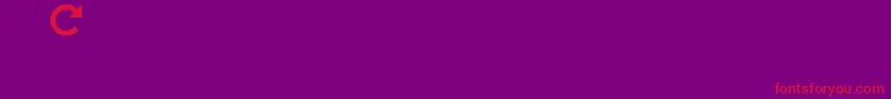 Fonte slick – fontes vermelhas em um fundo violeta