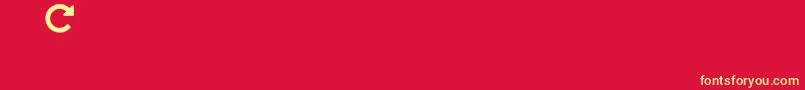 slick Font – Yellow Fonts on Red Background