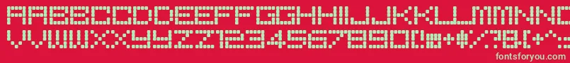 BoredRe Font – Green Fonts on Red Background