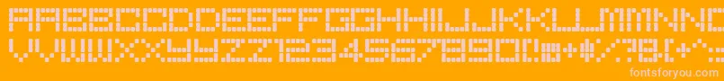Шрифт BoredRe – розовые шрифты на оранжевом фоне