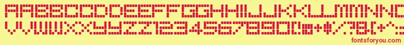 BoredRe Font – Red Fonts on Yellow Background