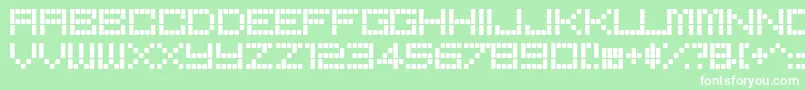 BoredRe-Schriftart – Weiße Schriften auf grünem Hintergrund