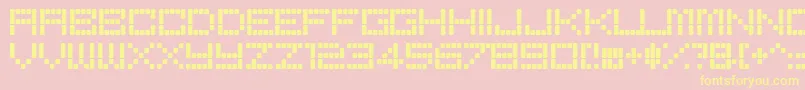 BoredRe Font – Yellow Fonts on Pink Background