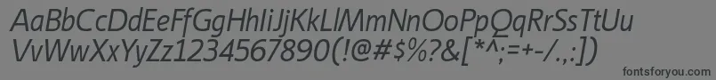 LigurinorgItalic Font – Black Fonts on Gray Background