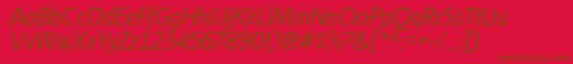 LigurinorgItalic Font – Brown Fonts on Red Background