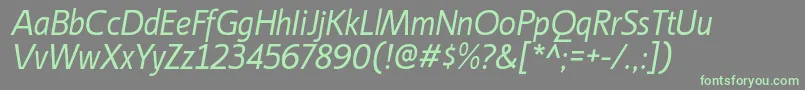 LigurinorgItalic Font – Green Fonts on Gray Background