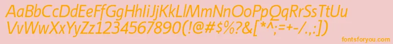 LigurinorgItalic Font – Orange Fonts on Pink Background