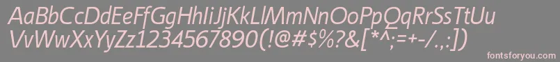 LigurinorgItalic Font – Pink Fonts on Gray Background