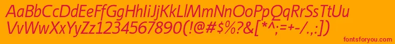LigurinorgItalic Font – Red Fonts on Orange Background