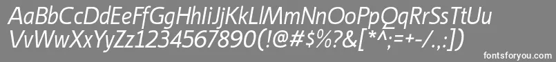 LigurinorgItalic Font – White Fonts on Gray Background