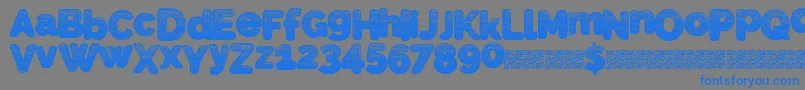 SlickWave Font – Blue Fonts on Gray Background