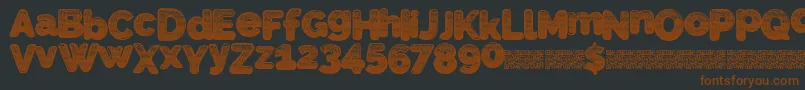SlickWave-fontti – ruskeat fontit mustalla taustalla