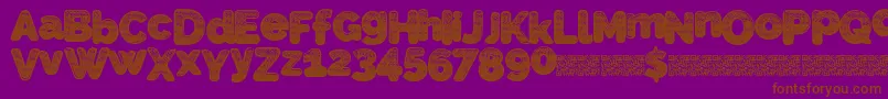 SlickWave Font – Brown Fonts on Purple Background