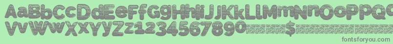 SlickWave Font – Gray Fonts on Green Background