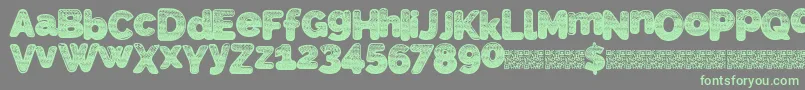 SlickWave Font – Green Fonts on Gray Background