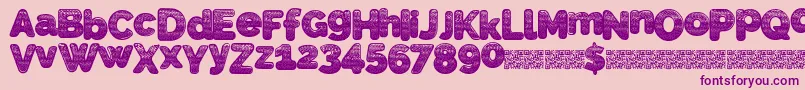 SlickWave Font – Purple Fonts on Pink Background