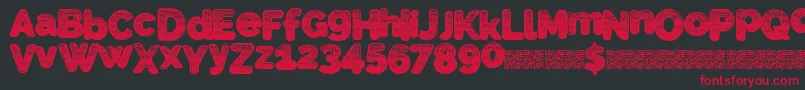 SlickWave Font – Red Fonts on Black Background