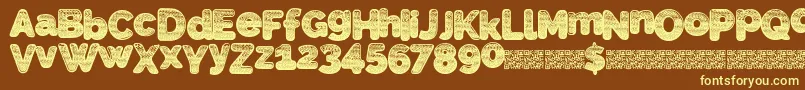 SlickWave Font – Yellow Fonts on Brown Background