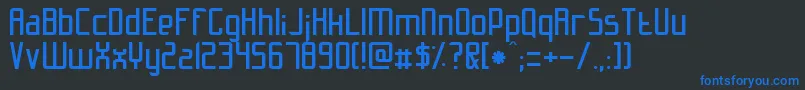Slidfis Font – Blue Fonts on Black Background