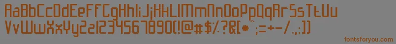 Slidfis-Schriftart – Braune Schriften auf grauem Hintergrund