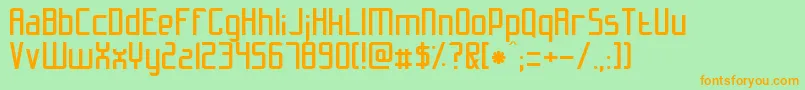 Slidfis Font – Orange Fonts on Green Background