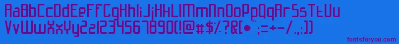 Slidfis Font – Purple Fonts on Blue Background