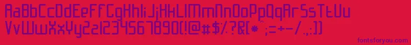 Slidfis Font – Purple Fonts on Red Background