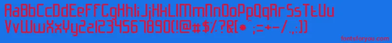 Slidfis Font – Red Fonts on Blue Background