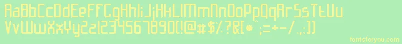 Slidfis Font – Yellow Fonts on Green Background