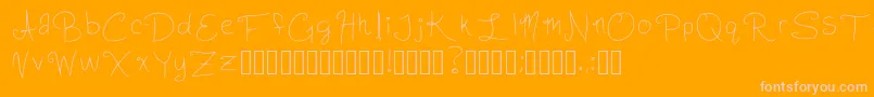 fuente SlightlyCursiveCharacters Regular – Fuentes Rosadas Sobre Fondo Naranja