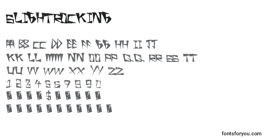 SlightRocking Font – alphabet, numbers, special characters