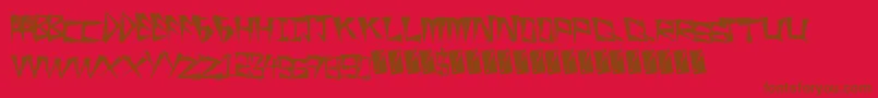 SlightRocking Font – Brown Fonts on Red Background