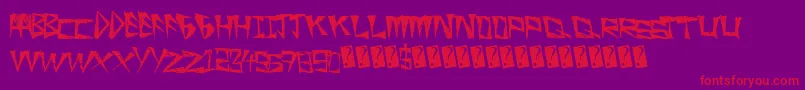 SlightRocking Font – Red Fonts on Purple Background