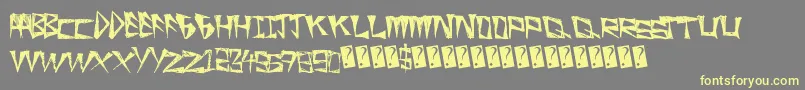 SlightRocking Font – Yellow Fonts on Gray Background