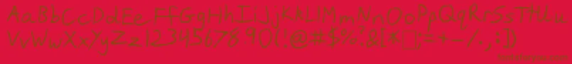 Slim Jim Font – Brown Fonts on Red Background