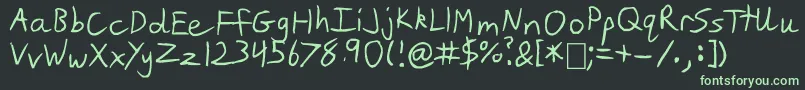 Slim Jim Font – Green Fonts on Black Background