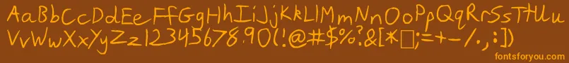 Slim Jim Font – Orange Fonts on Brown Background