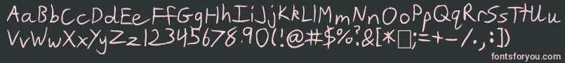 Slim Jim Font – Pink Fonts on Black Background