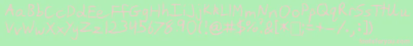 Slim Jim Font – Pink Fonts on Green Background