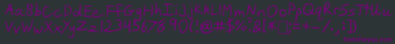 Slim Jim Font – Purple Fonts on Black Background