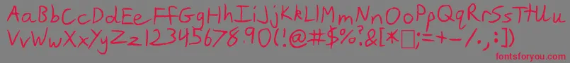 Slim Jim Font – Red Fonts on Gray Background