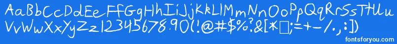 Slim Jim Font – White Fonts on Blue Background