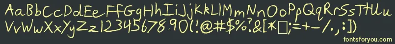 Slim Jim Font – Yellow Fonts on Black Background