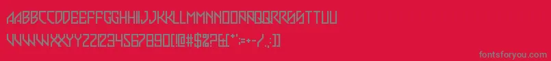 フォントSlim Stradiva – 赤い背景に灰色の文字