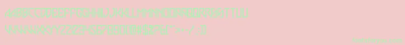 Slim Stradiva Font – Green Fonts on Pink Background