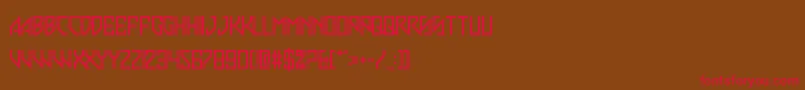 Slim Stradiva Font – Red Fonts on Brown Background
