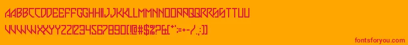 Slim Stradiva Font – Red Fonts on Orange Background
